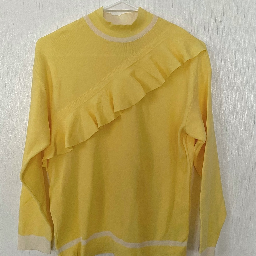 ASOS Mock Neck Ruffled Sweater - Picture 3 of 5
